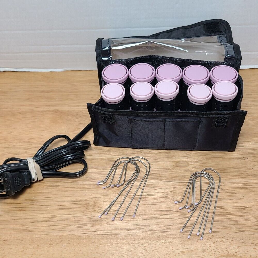 Remington H-1015 Compact Ceramic Travel Hair Setter 2 Sizes Hot Rollers J Clips - Picture 2 of 4